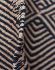 Customizable Made-to-Order Black and Sand Moroccan Zanafi Runner Rug - Available in 3 Colorways