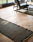 Customizable Made-to-Order Black and Sand Moroccan Zanafi Runner Rug - Available in 3 Colorways