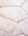 Light Natural - Luxury Quality Genuine Leather Floor Pouf - 22" x 14" inches