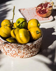 Set of 3 - Chabi Chic Handmade Ceramic Splatter Paint Nesting Bowls - Rust/Terracotta