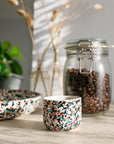 Chabi Chic Handmade Splatter Paint Ceramic Cup - Avail. in 4 oz & 8oz - Multicolor Teal