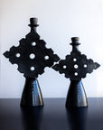 Chabi Chic Black Diamond Tadelakt Candle Holder - Available in 2 sizes