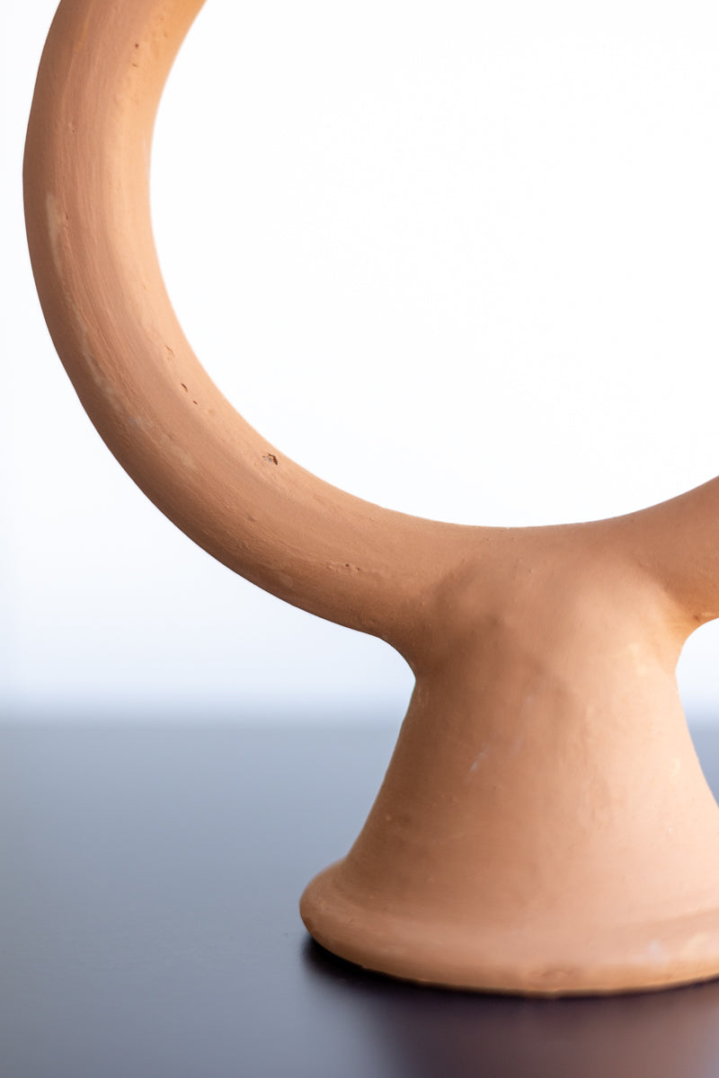 Raw Terracotta Clay Ring Candlestick - Chabi Chic