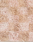 Made-to-Order Checkered Moroccan Wool Area Rug-Pink & Tan - Available in 3 Color Combinations