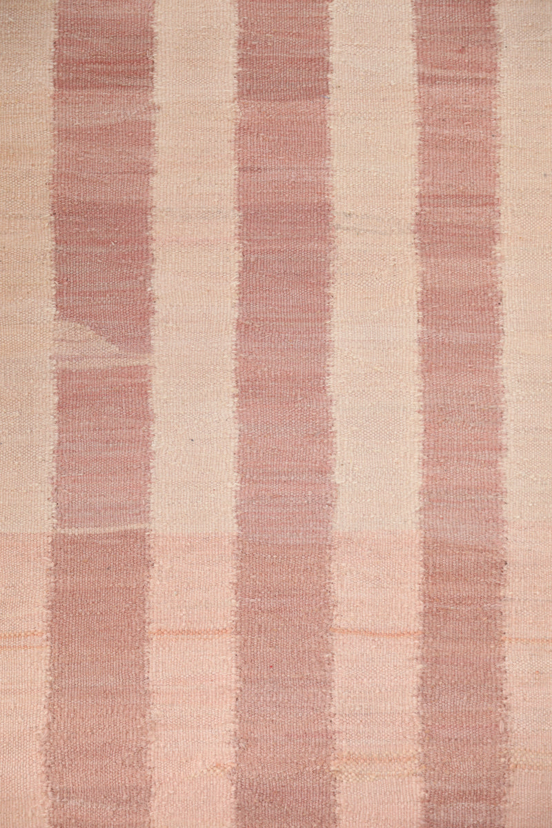 Striped Flatweave Moroccan Kilim Rug (Made-to-order) - Dusty Rose