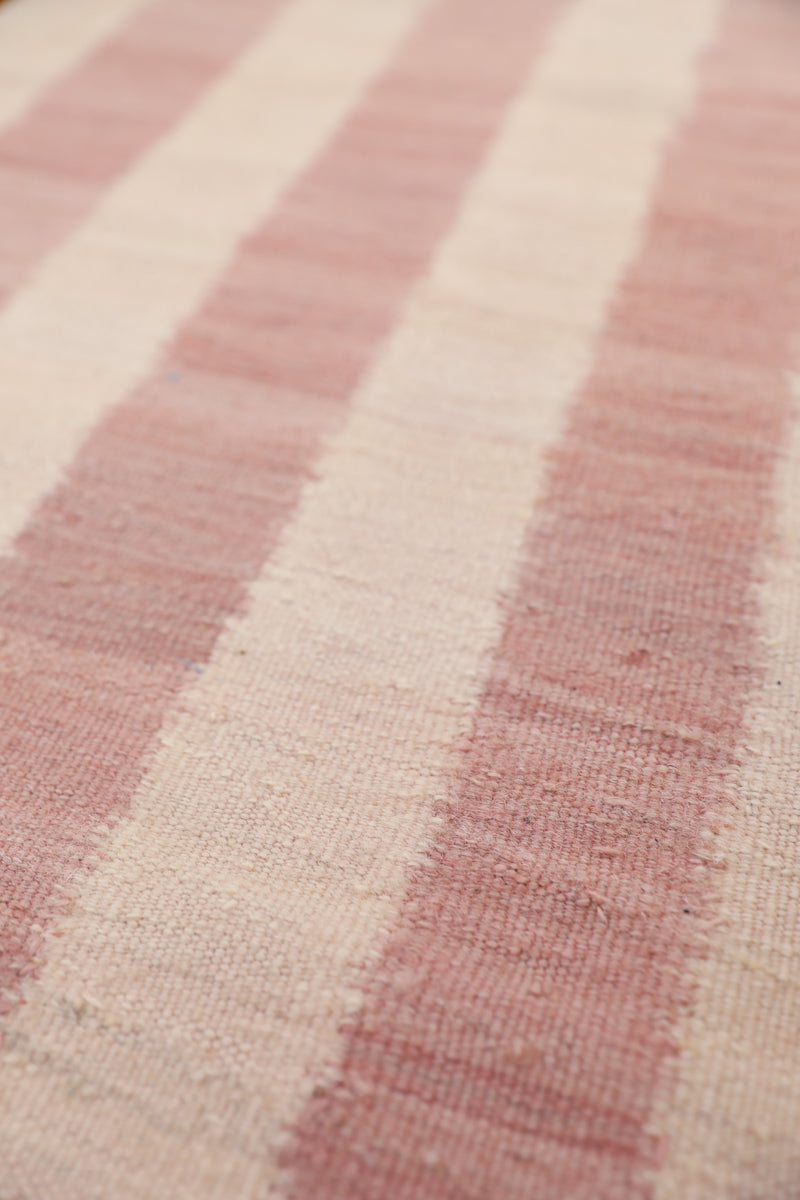 Striped Flatweave Moroccan Kilim Rug (Made-to-order) - Dusty Rose