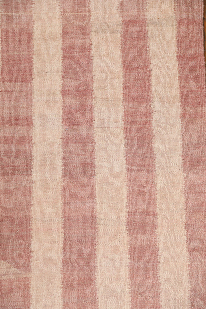 Striped Flatweave Moroccan Kilim Rug (Made-to-order) - Dusty Rose