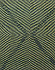 close up detail of Black and olive Zanafi Moroccan Wool Rug