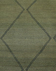Black and Olive Green Made-to-order Zanafi Moroccan Wool Rug - Available in 4 Colorways