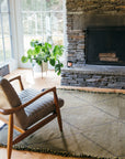 Black and Olive Green Made-to-order Zanafi Moroccan Wool Rug - Available in 4 Colorways