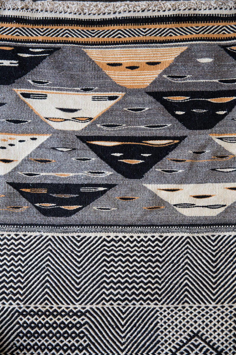 "Dunes Day" Akhnif/Zanafi Mix Contemporary Moroccan Kilim Rug - 8'6" x 5'1" ft (259x155 cm)