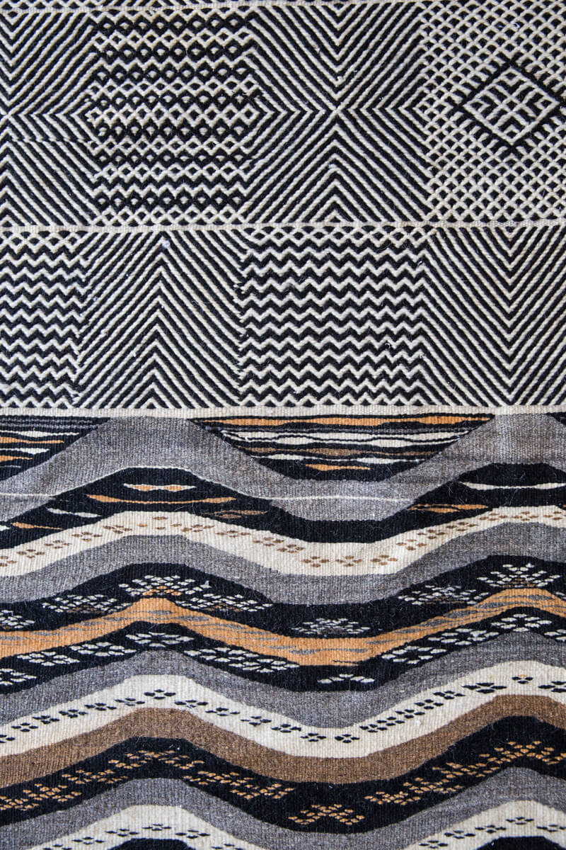 "Dunes Day" Akhnif/Zanafi Mix Contemporary Moroccan Kilim Rug - 8'6" x 5'1" ft (259x155 cm)