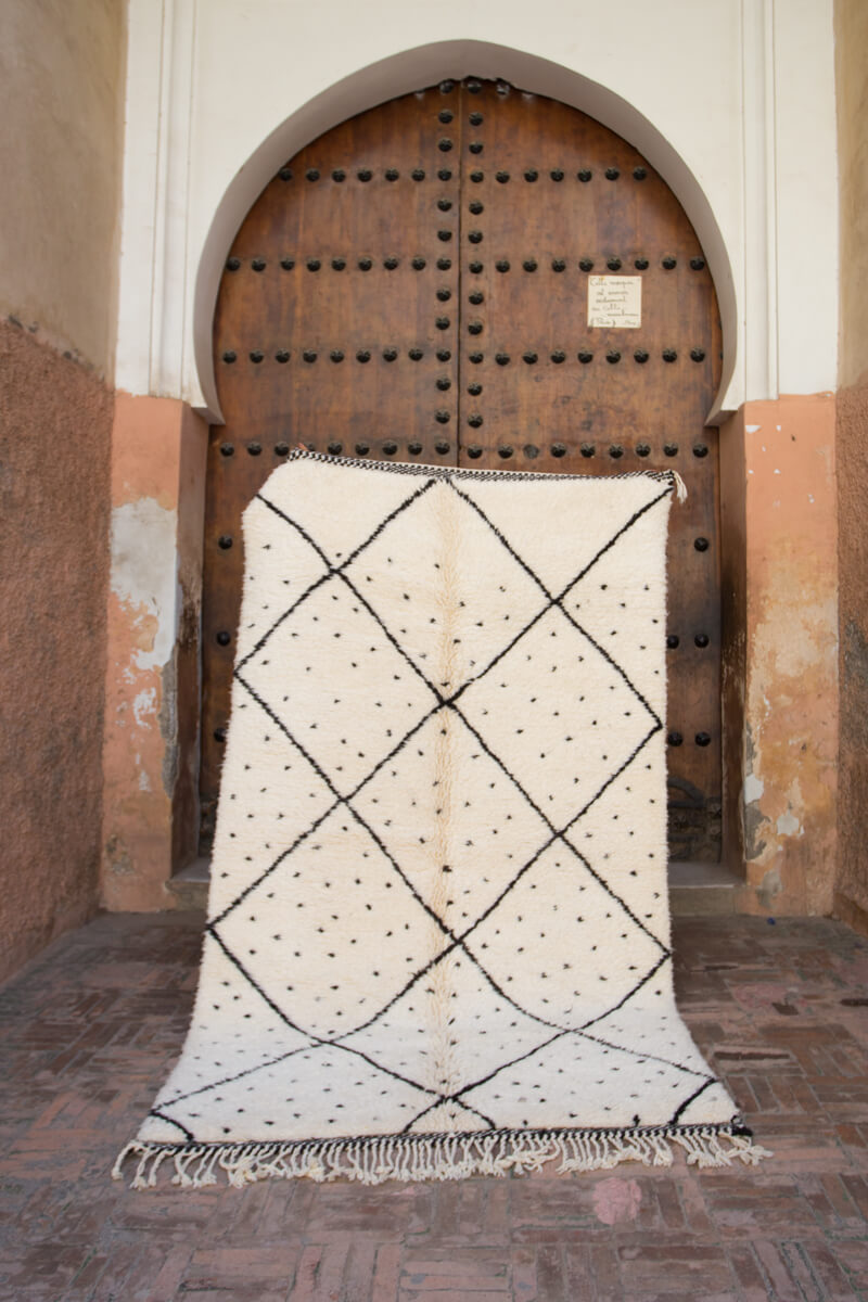 BALANCE Beni Ourain Mrirt wool Moroccan Rug - 8'7" x 4'11" ft (261x150cm)