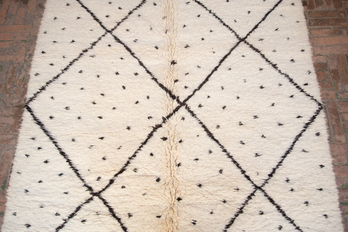 BALANCE Beni Ourain Mrirt wool Moroccan Rug - 8'7" x 4'11" ft (261x150cm)