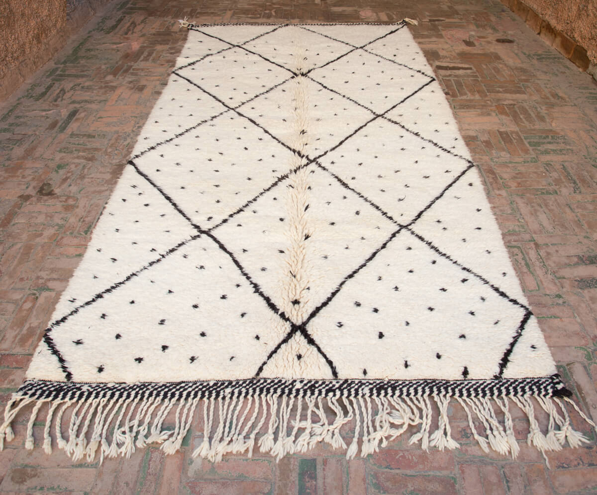 BALANCE Beni Ourain Mrirt wool Moroccan Rug - 8'7" x 4'11" ft (261x150cm)