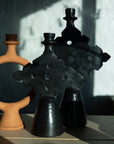 Chabi Chic Black Diamond Tadelakt Candle Holder - Available in 2 sizes
