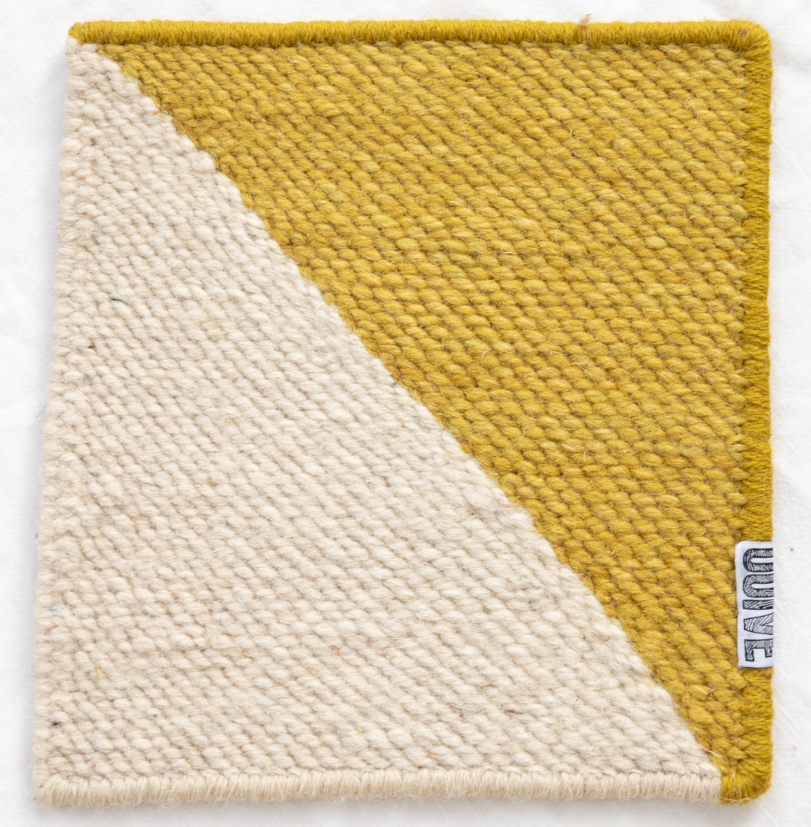 "DIAMOND" Checker Zanafi Flatweave Wool Rug (Made-to-Order) - Dijon