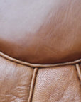 Light Natural - Luxury Quality Genuine Leather Floor Pouf - 22" x 14" inches