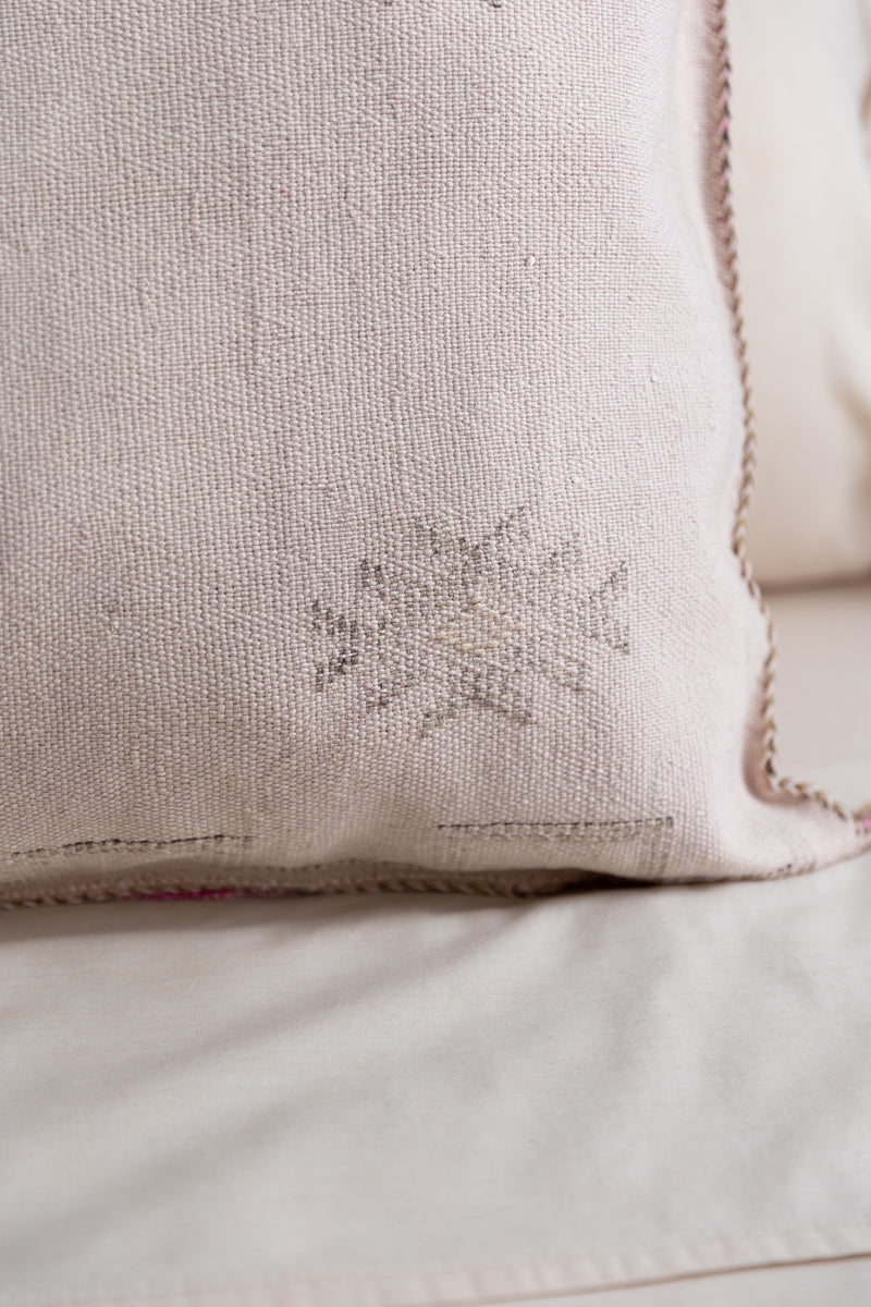 Pale Cool Pink Moroccan Sabra Lumbar Pillow - 11