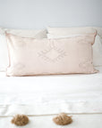 Pale Cool Pink Moroccan Sabra Lumbar Pillow - 11