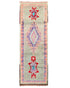 LILA - Light Mint Green Vintage Azilal Moroccan Runner Rug - 8'4" x 2'9