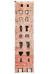 TRACKS - Blush and Brown Vintage Boujaad Boucherouite Runner Rug - 9'10 x 2'6"