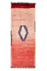 INSIGNIA - Purple Diamond Vintage Boujaad Moroccan Runner Rug - 8'10" x 3'3"