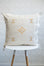 Set of 2 - Off-White+Gold Embroidered Moroccan "Sabra Cactus Silk" Pillow - 44