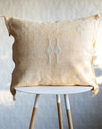 Gold Embroidered Moroccan "Sabra Cactus Silk" Pillow - 48