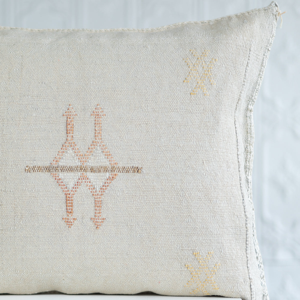 Linen Color Moroccan Sabra Cactus Silk Pillow - 165
