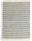 Mini Reversible Shag Moroccan Wool Rug - Blue & Grey Speckle - 2x3 ft