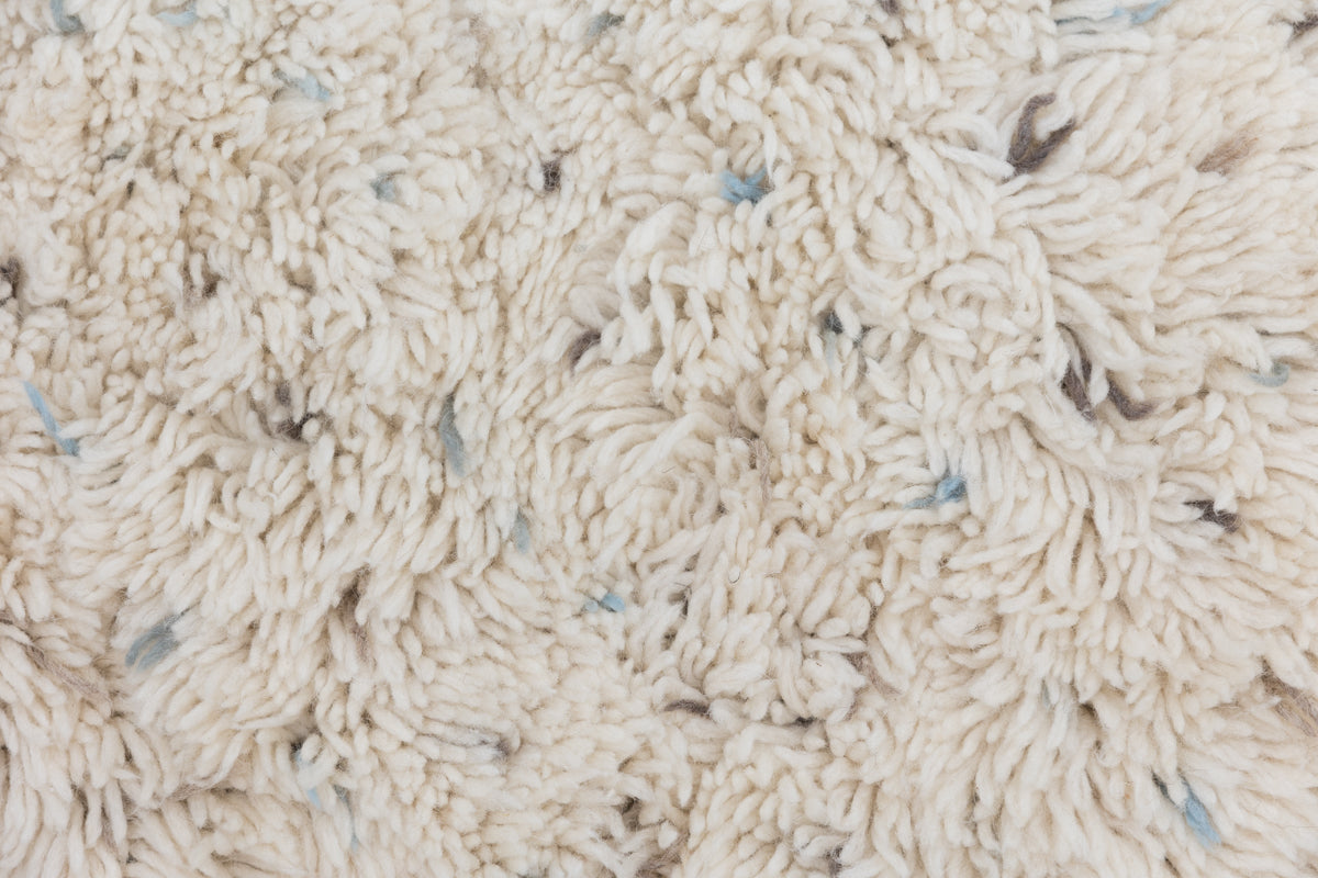 Mini Shag Rug Mini Reversible Shag Moroccan Wool Rug - Blue & Grey Speckle - 2x3 ft ...