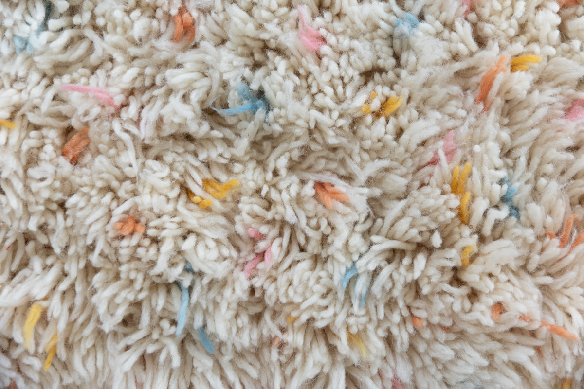 Mini Shag Rug Mini Reversible Shag Moroccan Wool Rug - Multi-color Speckle - 2x3 ft ...