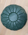 Teal-Green-Blue-Ouive-Genuine-Leather-Moroccan-Pouf