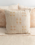 Warn Linen Color Embroidered Moroccan "Sabra Cactus Silk" Pillow - 62
