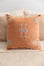 Terra Cotta Orange Embroidered Moroccan "Sabra Cactus Silk" Pillow - 65