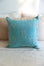 Blue Embroidered Moroccan "Sabra Cactus Silk" Pillow - 67