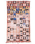 WOODBLOCK - Checkerboard Vintage Boujaad Moroccan Rug - 7'3 x 4'1"