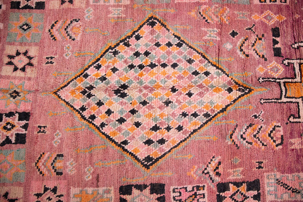 ALCHEMY - Rose Multicolor Vintage Zemmour Moroccan Rug - 10&#39;4&quot; x 6&#39;1&quot;