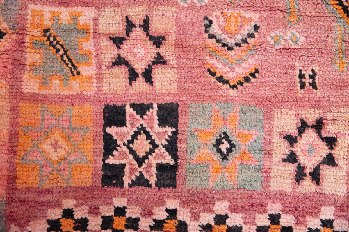 ALCHEMY - Rose Multicolor Vintage Zemmour Moroccan Rug - 10&#39;4&quot; x 6&#39;1&quot;
