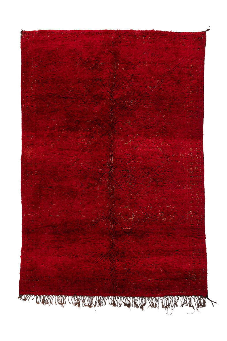 BON VIVANT - Vintage Reversible Red Beni Mguild Moroccan Rug