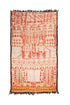 ROYAL Soft Red Vintage Rehamna Moroccan Rug - 9'2" x 5' ft
