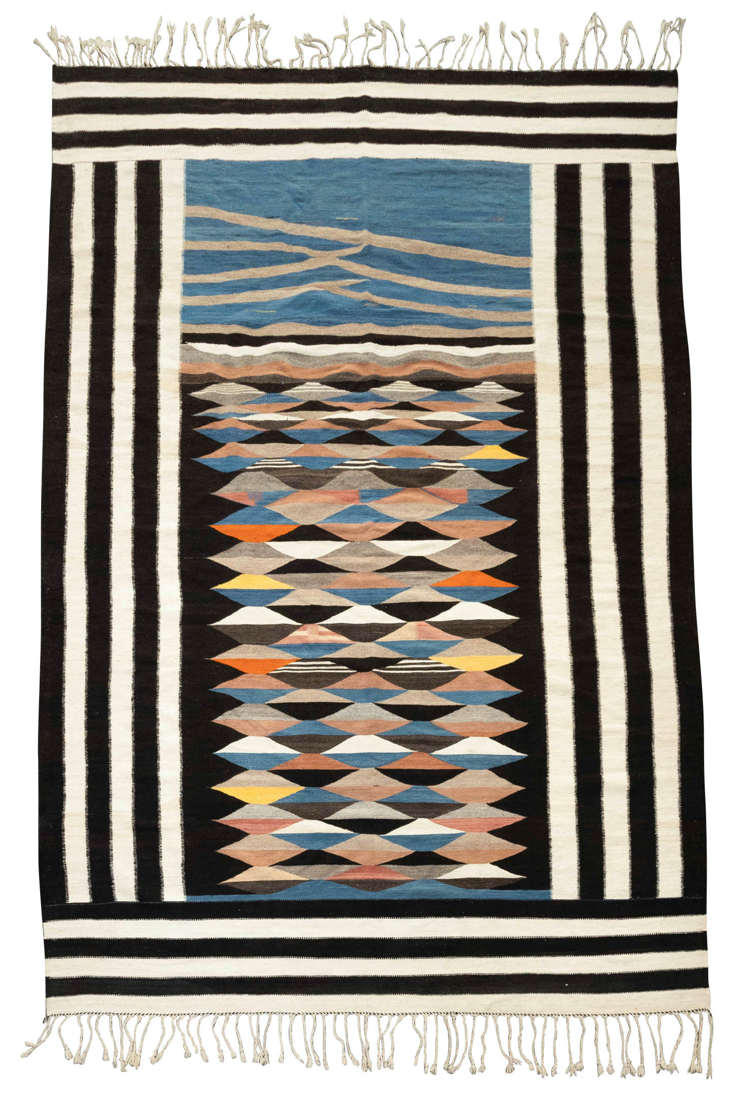 POSTCARD 1 Moroccan Flat Weave Accent Rug - 10'10" x 7'3"