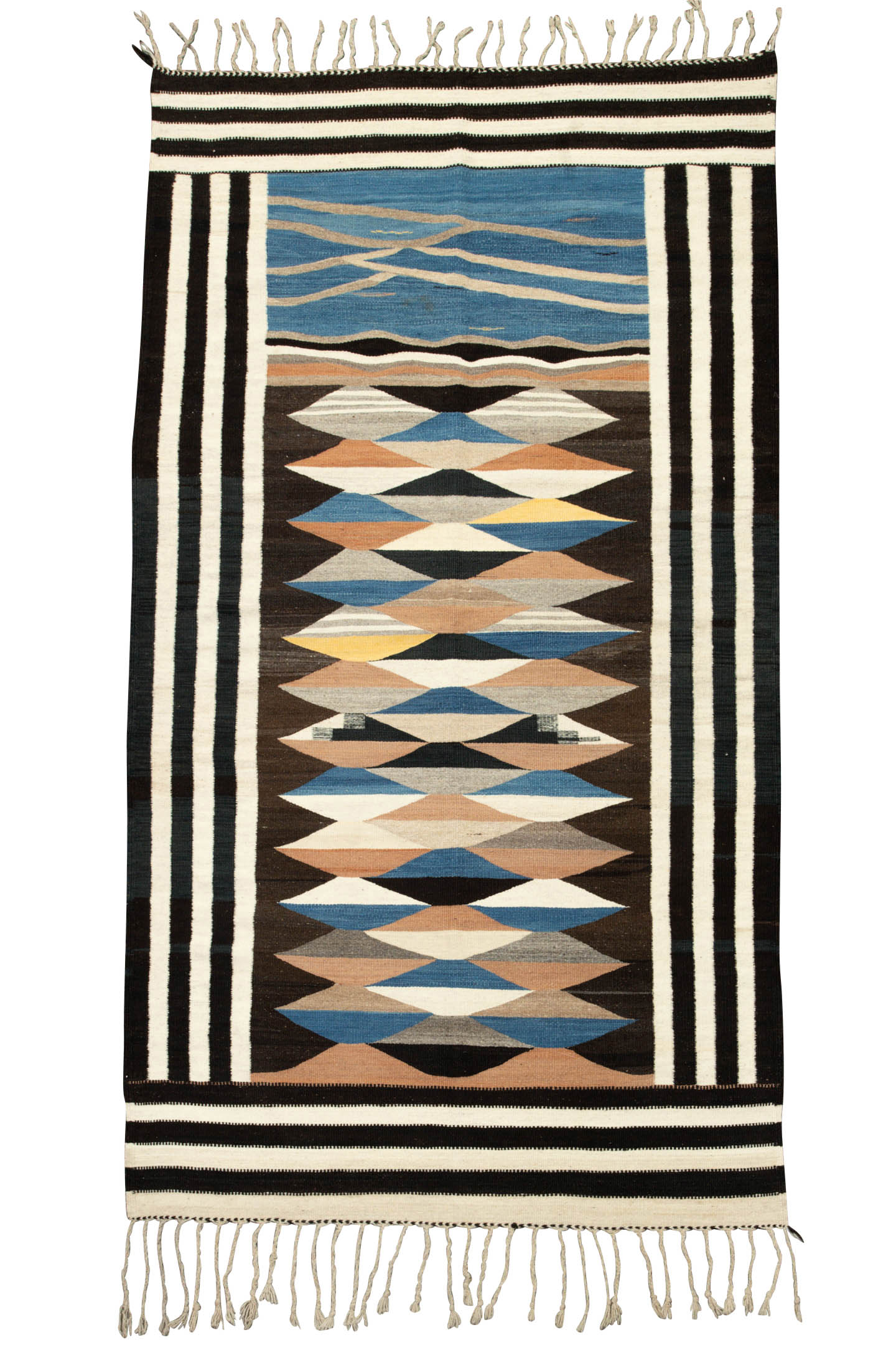 POSTCARD 2 Moroccan Flat Weave Accent Rug - 7'7 x 4'2