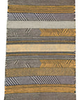 Striped Chadoui Zanafi - Gold - Flatweave Moroccan Rug (Made-to-order)