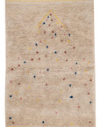 CELEBRATE - Beige Handmade Moroccan Wool Rug With Multicolor Confetti Polka Dots