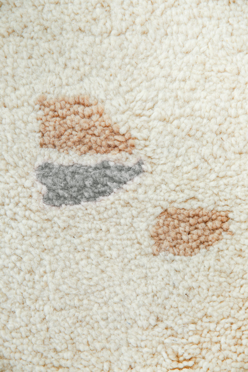 PEBBLE - Gray+Champagne Blush - Hand-Knotted Wool Rug (Made-to-order)
