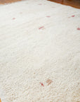 Close-up Rose and Champagne Blush PEBBLE Customizable Moroccan Wool Rug
