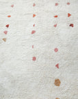 "SPRING" Hand-knotted Moroccan Wool Rug (Made-to-order) - Natural White with Beige, Rose, Burgundy, Eggplant & Pink