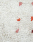 "SPRING" Hand-knotted Moroccan Wool Rug (Made-to-order) - Natural White with Beige, Rose, Burgundy, Eggplant & Pink